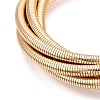 Iron Round Snake Chains Bangle BJEW-T022-01G-2