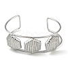 Non-Tarnish 304 Stainless Steel Wide Textured Open Cuff Bangles BJEW-Q348-05P-02-2