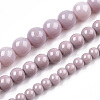 Opaque Solid Color Glass Beads Strands GLAA-T032-P8mm-07-4