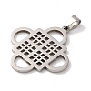 Non-Tarnish 304 Stainless Steel Pendants LS-STAS-U010-22P-2