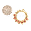 Glass Seed Beaded Flower Pendants PALLOY-MZ01237-01-2