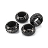 Frosted 201 Stainless Steel European Beads X-STAS-B020-13EB-1
