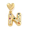 Brass Micro Pave Colorful Cubic Zirconia Pendants KK-P281-01G-N-1