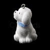 Flocking Opaque Resin Pendants RESI-G128-01L-2