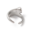Shell Open Cuff Ring for Women RJEW-C091-03P-01-3