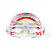 Transparent Acrylic Enamel Beads OACR-N130-026-3