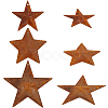 40Pcs 3 Styles Star Rust Iron Big Pendants IFIN-GF0001-13C-7