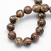 Natural Leopard Skin Jasper Round Beads Strands G-S182-6mm-2