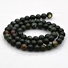 Round Natural Plum Jasper Beads Strands G-N0120-37-6mm-2