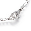 Tarnish Resistant 304 Stainless Steel Figaro Chain Bracelets BJEW-E369-04P-2