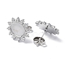 Non-Tarnish 304 Stainless Steel Stud Earring Findings STAS-F286-12P-2