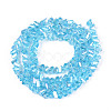 Electroplate Transparent Glass Beads Strands GLAA-N021-4mm-04-2