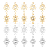 20Pcs 2 Colors 201 Stainless Steel Star Connector Charms STAS-UN0040-99-1