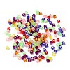 Transparent Large Hole Acrylic European Beads TACR-Q005-6mm-M-5