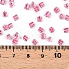 6/0 Transparent Inside Colours Glass Seed Beads SEED-N006-003K-4