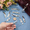 6 Pairs 6 Styles Alloy Snap Hair Clips for Woman Girls OHAR-CP0001-12-3