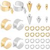 Unicraftale DIY Cone Charm Cuff Ring Making Kit STAS-UN0039-59-1