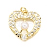Brass Micro Pave Cubic Zirconia Pendants KK-K401-13G-1