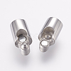 Tarnish Resistant 304 Stainless Steel Magnetic Clasps with Glue-in Ends STAS-E138-02P-2