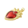 Rack Plating Brass Enamel Pendants KK-S380-33G-A-2