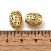 Brass Micro Pave Clear Cubic Zirconia European Beads ZIRC-I070-135G-3