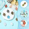 12Pcs 12 Colors Handmade Lampwork Beads LAMP-CJ0002-46-3