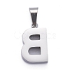 Non-Tarnish 304 Stainless Steel Letter Pendants STAS-H127-B-P-2