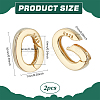 2pcs Sterling Silver Spring Gate Rings STER-PH0002-98B-2