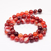 Natural Striped Agate/Banded Agate Bead Strands X-G-K155-B-8mm-01-2