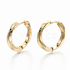 Brass Huggie Hoop Earrings X-KK-T062-45G-NF-4