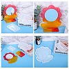 DIY Flower Shape Desk Mirror Frame Silicone Molds DIY-E043-01-6