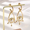 304 Stainless Steel Shell Pearl Dangle Stud Earrings for Women EJEW-U051-06G-2