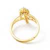 Clear Cubic Zirconia Initial Letter with Crown Adjustable Ring RJEW-M139-17P-3