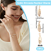 20Pcs Brass Micro Pave Cubic Zirconia Pendants KK-BBC0025-98-2