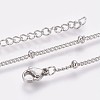 Tarnish Resistant 304 Stainless Steel Curb Chain Anklets AJEW-P069-02P-3