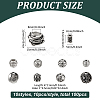 100Pcs 10 Styles Tibetan Silver Beads FIND-FG0003-84-2