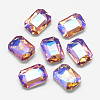 Pointed Back Glass Rhinestone Cabochons RGLA-T019-10x14mm-04-1