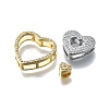 Brass Micro Pave Cubic Zirconia Pendants Set KK-V010-08GP-03-2