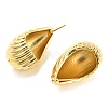 Rack Plating Brass Shell Shape Stud Earrings EJEW-K245-30G-2