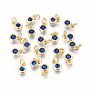 Brass with Single Cubic Zirconia Charms ZIRC-F095-03G-06-1