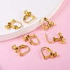 Brass Screw On Clip-on Earring Findings X-KK-L164-02G-5