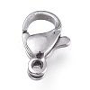 Tarnish Resistant 316 Surgical Stainless Steel Lobster Claw Clasps X-STAS-M281-01P-B-1