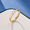 Stainless Steel with Rhinestone Finger Rings FS-WGB751E-33-1