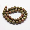 Natural Unakite Beads Strands G-G736-26-6mm-2