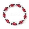 Synthetic Turquoise & Glass Seed Beads Bracelets BJEW-JB12170-02-2