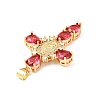 Rack Plating Brass Micro Pave Cubic Zirconia Pendants ZIRC-I059-15G-4