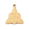 304 Stainless Steel Pendants STAS-P418-02G-1