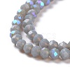 Electroplate Opaque Solid Color Glass Beads Strands X1-EGLA-A034-P4mm-L13-3