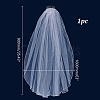 Gauze & Plastic Pearl & Resin Hair Combs OHAR-WH0029-17-4