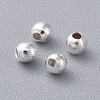 Silver Color Plated Round Iron Spacer Beads X-E004-S-2